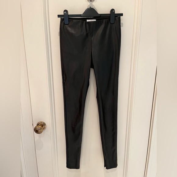 Velvet faux leather leggings in size xs - Picture 1 of 5